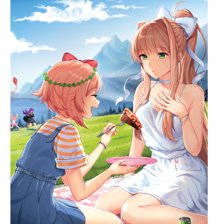 Picnic Series - Sayori & Monika Poster