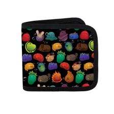 Happy Slimes Group Canvas Wallet